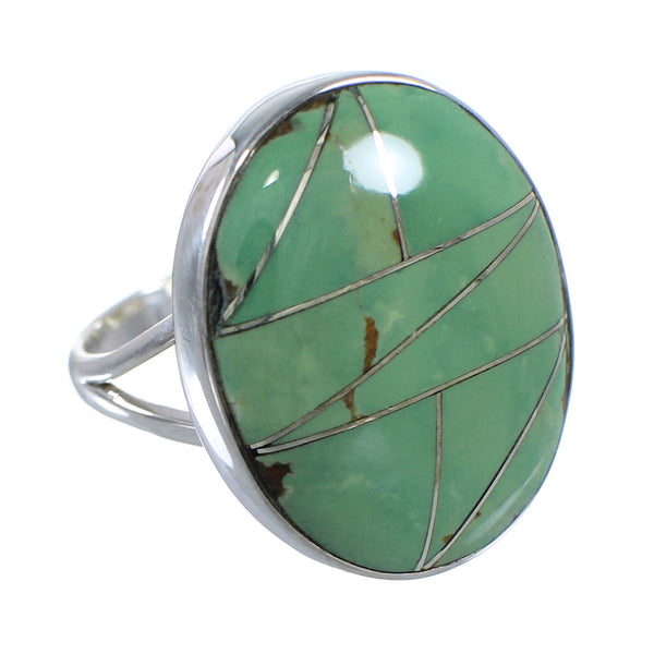 Genuine Sterling Silver And Turquoise Southwest Ring Size 5-3/4 VX57257